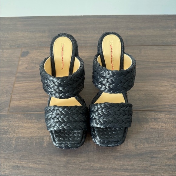 BOTTEGA VENETA Woven Straw 120 Platform Sandals - Picture 3 of 11